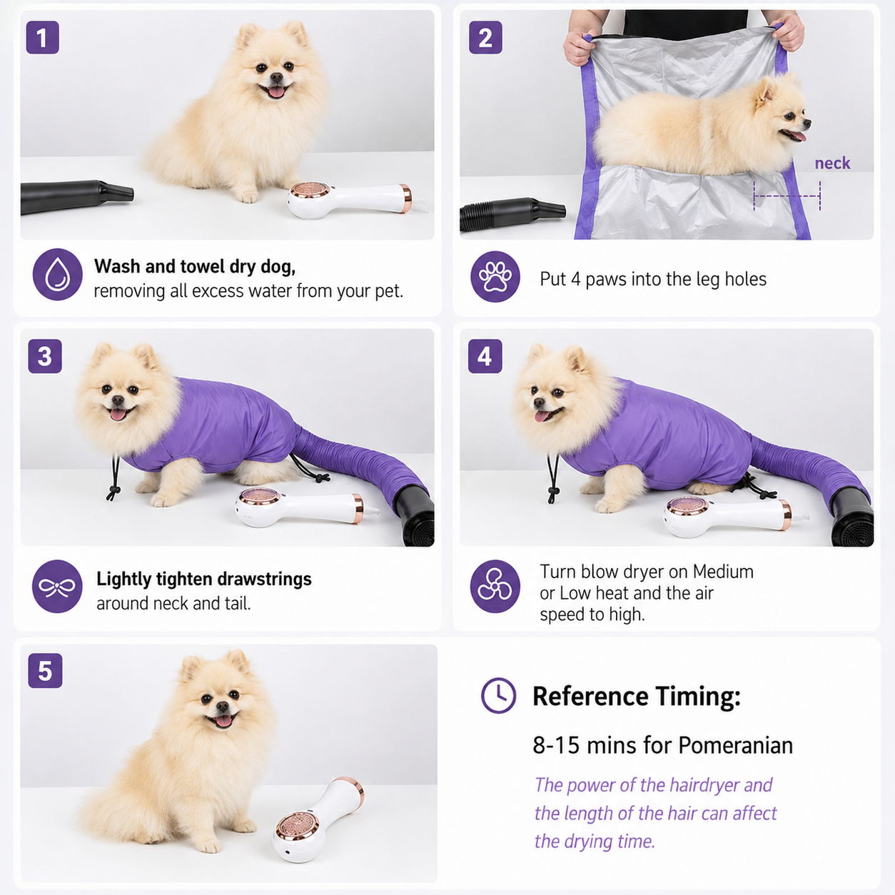 Speedy Pomeranian Drying Bag