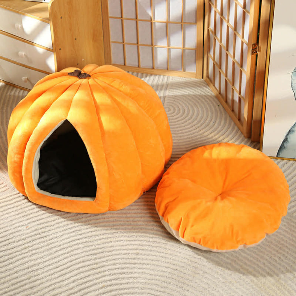 Pomeranian Pumpkin Soft Bed
