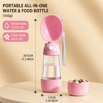 Pomeranian 2-in-1 Water & Food Bottle