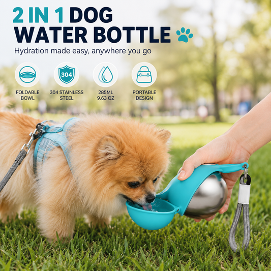 Pomeranian Travel Water Bottle