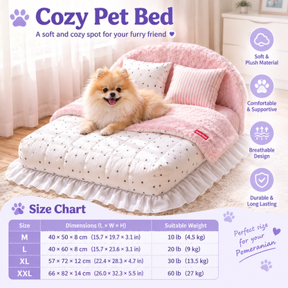 Pomeranian Bed with Blanket & Pillow