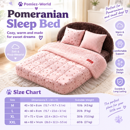 Pomeranian Bed with Blanket & Pillow