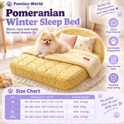 Pomeranian Bed with Blanket & Pillow
