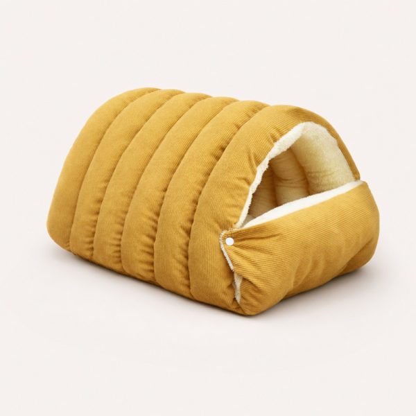 Carduroy Pomeranian Cave Bed