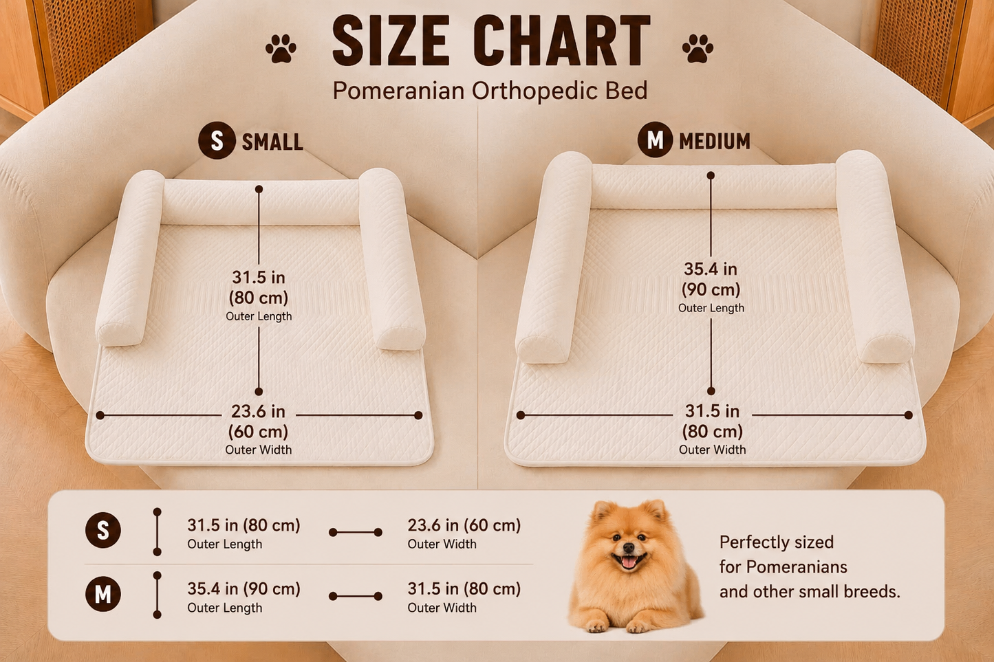 Pomeranian Orthopedic Bed