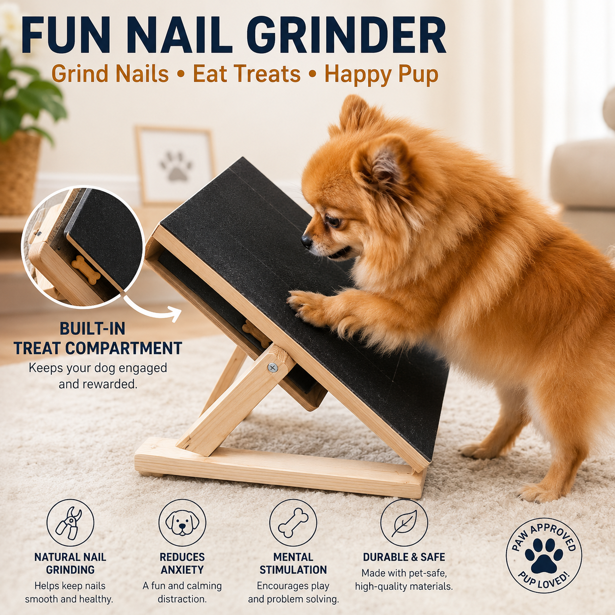 Pomeranian Scratch & Treat Board