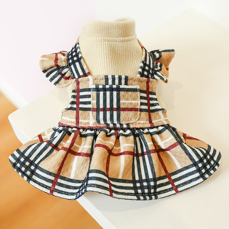 British Plaid Dog Dress