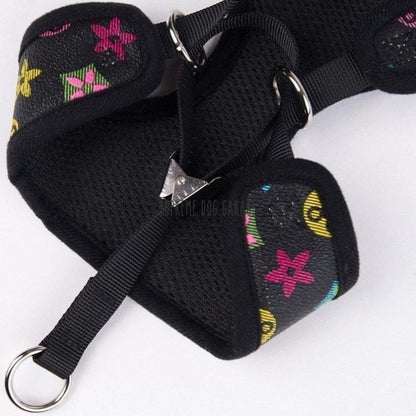 Louie Black Harness and Leash Set